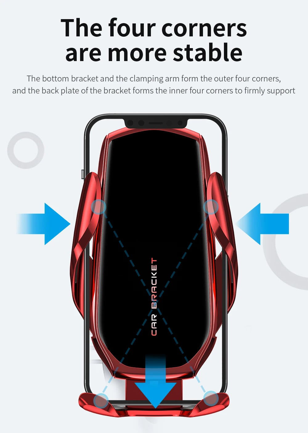 Car Mobile Holder Special Fixed Bracket Base for Ford Raptor F150 2021 2022 2023 Wireless Charging Accessories Car Phone Holder