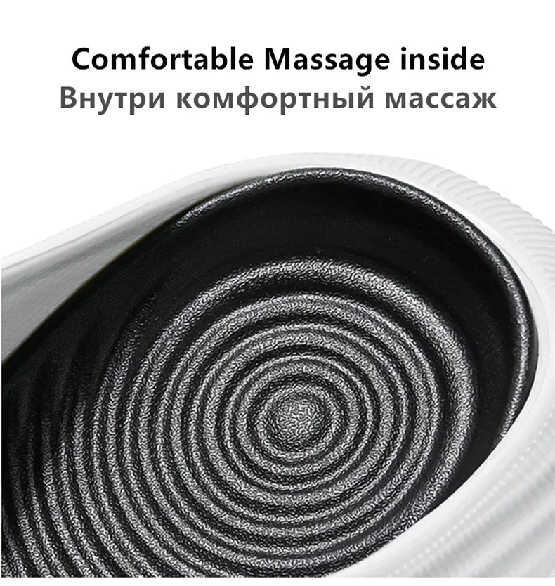 New Men Massage Slippers Slides Indoor Outdoor Sandals Beach Casual Shoes Comfortable Sole Men's Slippers