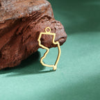 EUEAVAN 10pcs United States New York Washington State Map Pendant for Necklace Stainless Steel Charm DIY Jewelry Making Supplies