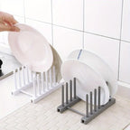 Kitchen Plates Pot Covers Home Cabinet Creative Bowl Dish Storage Rack Plastic Drain Rack Convenient and Simple
