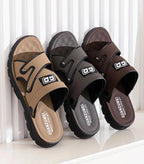 Men's Sandals Anti Slip Beach Shoes 2025 New Summer Versatile Anti Odor Dual Purpose Men's Fashion Waterproof Cool Slippers