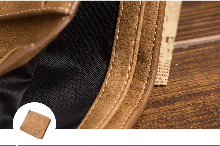 Men's Wallets European and American Retro Wallets Thin Fashion Casual Nubuck Leather Horizontal and Vertical Men's Wallets