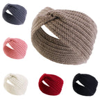 Winter Warm Headband for Women Knot Cross Headbands Wool Knitted Elastic Wide Headband Headwear Girls Hair Band Hair Accessories