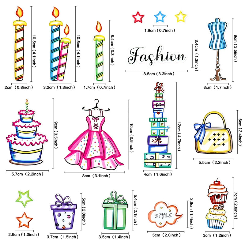 Girl's Birthday Party Cosmetics Decorations Lipstick Perfume Bottle Eyeshadow Box Cake Top Lady's Mom's Birthday Cupcake Toppers