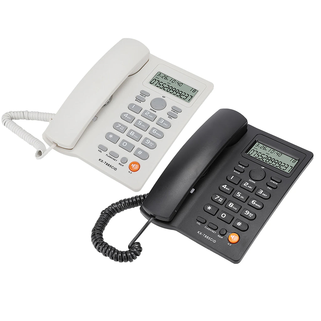 Caller ID Telephone Desktop Corded English Landline Support Handsfree Calling Pause Hold Mute Function for Home Hotel Office