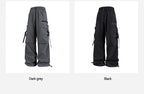 Men's sportswear pants are simple, versatile, retro and fashionable with large pleated pockets for outdoor work