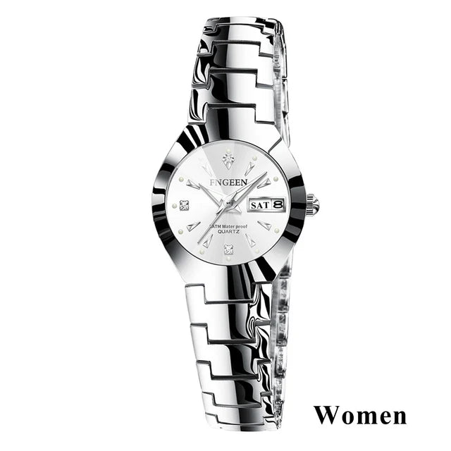 2023 FNGEEN 5808 Relogio Feminino Couple Watch Men Quartz watch for Lovers Luxury Womens wristwatch Stainless Steel Waterproof