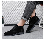 2025Men's Shoes High-top Casual Shoes High Quality Suede Chelsea Boots Fashion British Ankle Boots Business Oxfords Dress Shoes