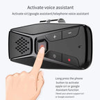 A99E-Wireless Car Kit Handsfree Calling Speakerphone Automatic Shut Down And Auto Connect Voice Assistance With Visor Clip