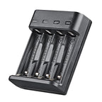 Battery Charger 4 Slot Intelligent Fast Charge With LED Indicator For 1.2V NiMH NiCd AAA/AA Rechargeable Batteries USB Charger