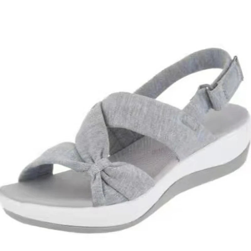 Women's Sandals Platform Sandals Summer Wedges Roman Sandals  Non Slip Beach Shoes Lightweight Sandal Plus Size Bow Women Shoes