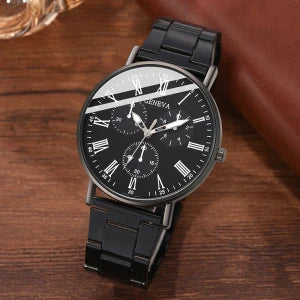 2PCS Set Couple Fashion Casual Leather Watches Ladies Simple Dial Quartz Wristwatches Dress Clock Montre Femme