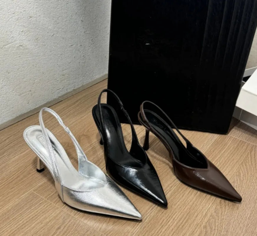 High Heeled Sandals Women Pointed Toe Elegant Shoes Sexy Fashion Pumps 2025 New Luxury Designer Brand Dress Zapatillas De Mujer