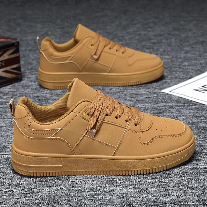 Men Walking Shoes 2025 New Comfort Breathable High-quality Leather Wear-resistant Fashion Outdoor Leisure Sneakers for Man