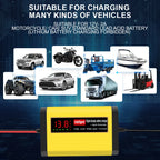 Full Automatic Car Battery Charger 2A Intelligent Fast Power Charging Digital LCD Display
