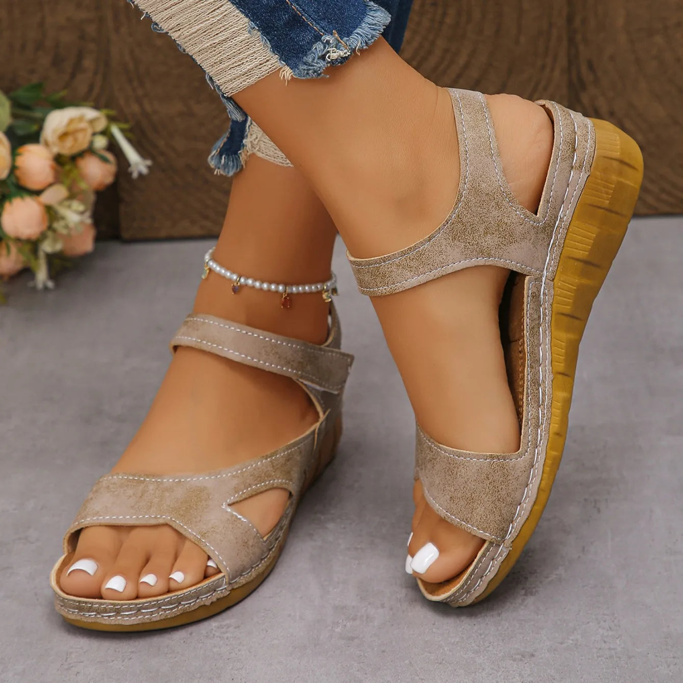 Women Sandals Casual Summer Lightweight Shoes Woman 2025 Summer Low Heels Comfortable Wedges Sandals Women Sandalias De Mujer