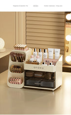 Cosmetics storage box Home dressing table advanced sense large capacity lipstick skin care multifunctional points Shelf