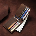 Custom Mens Wallets with Names Leather Wallet for Men Genuine Leather Men Wallets Personalised Gifts for Men Drop Shipping