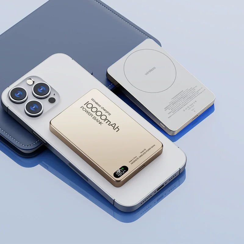 Magnetic Wireless Power Bank Qi2 Alloy Backup Battery PD20W Fast Charging For MagSafe External Battery Portable Charger