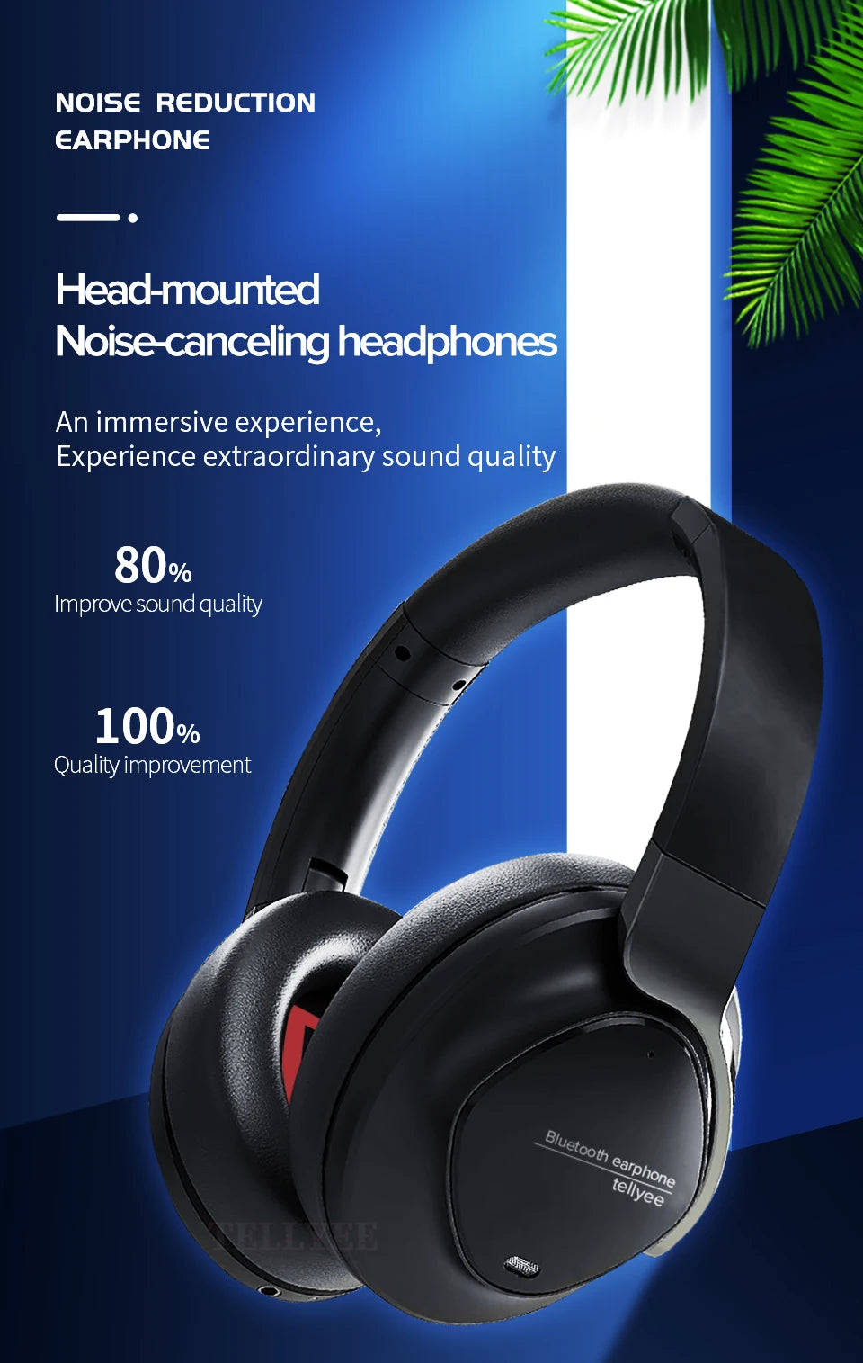 Wireless Bluetooth headphones noise-cancelling stereo 5.3 headphones high-quality wireless headphones HIFi sound effects