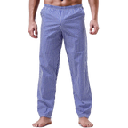 Pajama Pants Men's Pants Pure Cotton Home Pants Thin Summer Loose Plaid Cotton Home Pants Spring & Fall Air-Conditioned Pants