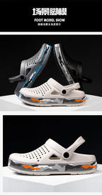 Slippers for men in summer, wearing breathable sandals outside the head, outdoor cooldown, anti slip beach, straight drag