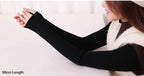 Autumn Winter 40 50 60CM Women's Wool Arm Warmers Knitted Woolen Arm Sleeve Solid Fine Long Knitted Fingerless Gloves Wholesale