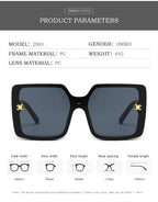 New Luxury Glamour Sunglasses for Women and Men Designer Famous Brand Glasses Square Stylish Trend Eyewear UV400