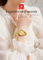 OLEVS 9931 Top Original Couple Watch Stainless Steel Rhombus Mirror Design Luxury Quartz Watch for Men Women Lover's Wristwatch