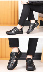 Man’s Sandals breathable comfort summer slippers beach Muller outdoor anti slip shoes youth casual fashion Hollow shoes