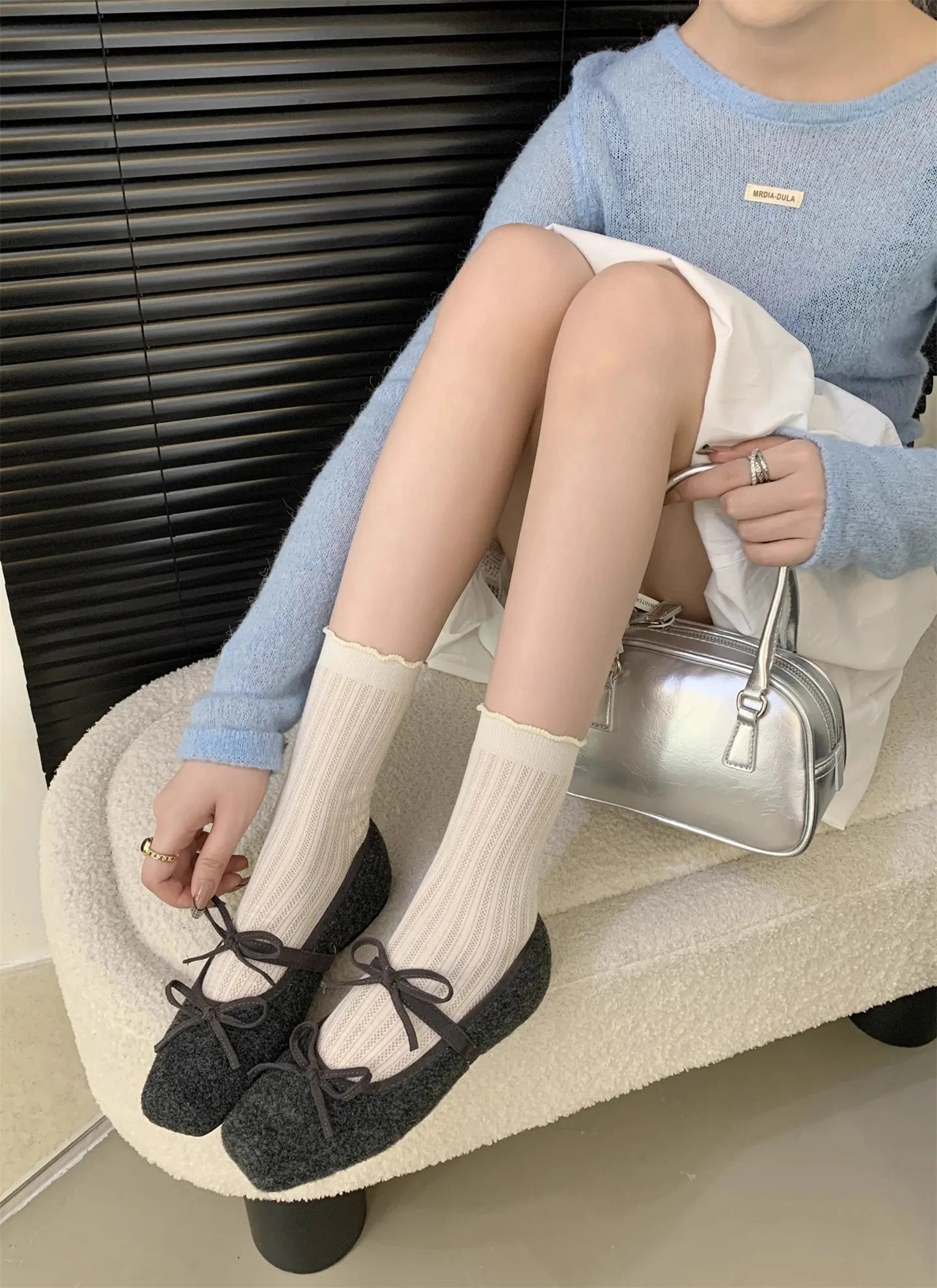 Flats Women's Loafers Shoes Shallow Suede Bow Fashion Shoes Square Toe Casual Dress Autumn 2025 Designer Cozy Zapatos De Mujer