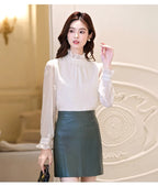 Women Blouse Shirt New Long Sleeve Ruffled Collar Elegant Embroidery Blouse Shirt Women Tops Blouses Shirts Blusas Camisas Q770