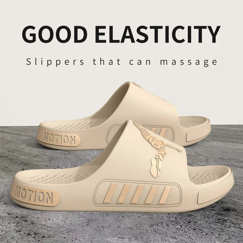 Men's slippers for outdoor wear, summer home, thick soled shower, anti slip sports, cool slippers for cooldown