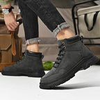 Men's high top shoes for autumn and winter, comfortable and simple design, daily office and outdoor travel shoes