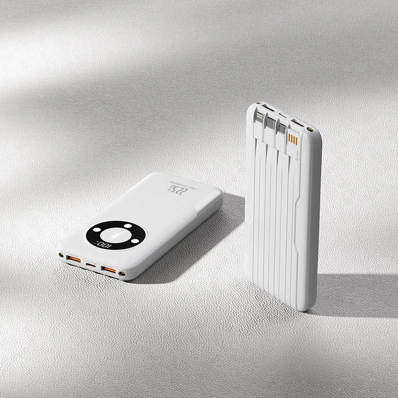 10000mAh Power Bank with Leather Strap and Fast Charging Cable Certified By 3C