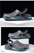 Slippers for men in summer, wearing breathable sandals outside the head, outdoor cooldown, anti slip beach, straight drag
