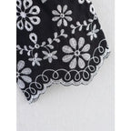 Embroidered Blouse Top Boho Chic Hawaiian Summer Vintage Ruffle Crop Shirts Female Elegant Women's Shirt Tops Woman 2025