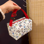 Hello Kitty Cosmetic Bag Large Capacity Travel Makeup Organizer Portable Toiletry Case Lipstick Storage Pouch Cute Cartoon Print