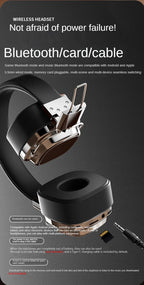 Head-mounted Headphones Wireless Bluetooth Earphones With Mic Headset Noise Cancelling Fone Gamer Stereo Sounds Free Shipping