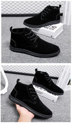 2025Men's Shoes High-top Casual Shoes High Quality Suede Chelsea Boots Fashion British Ankle Boots Business Oxfords Dress Shoes