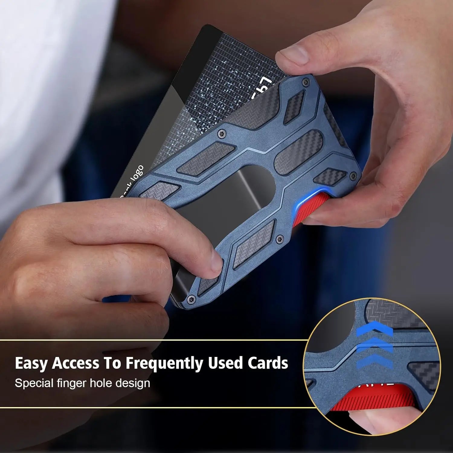 Mens Slim Wallet With Money Clip: Minimalist Anti theft Blocking Credit Card Holder Front Pocket Wallets