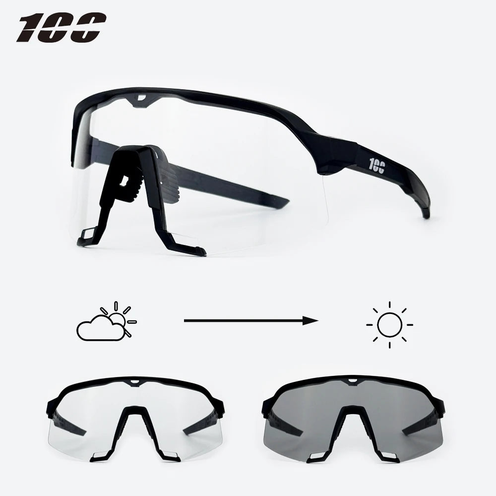 100 Cycling Sunglasses UV400 TR90 Sports Bicycle Glasses MTB Mountain Bike Fishing Hiking Riding Eyewear for Men Women sport