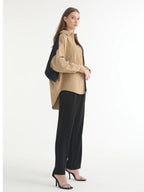 Tannt Women Blouse Denim Patchwork Stitched Ladies Shirt Long Sleeve Loose Leisure Irregular Shirts Fake Two Female Tops 2025