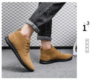 2025Men's Shoes High-top Casual Shoes High Quality Suede Chelsea Boots Fashion British Ankle Boots Business Oxfords Dress Shoes