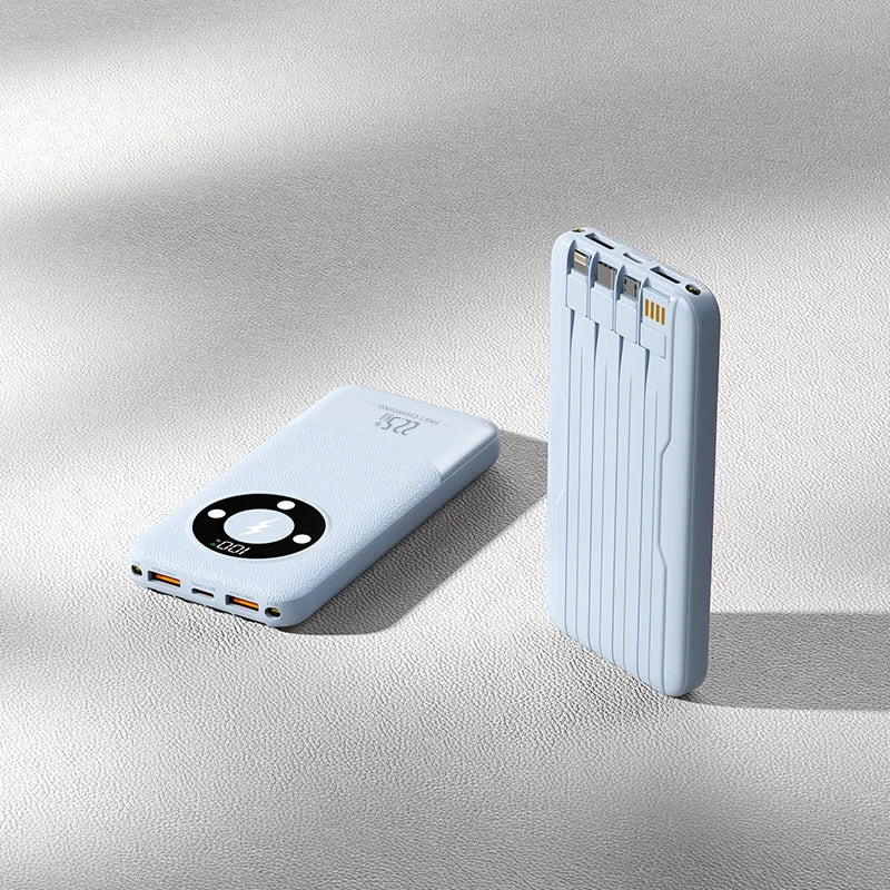 10000mAh Power Bank with Leather Strap and Fast Charging Cable Certified By 3C