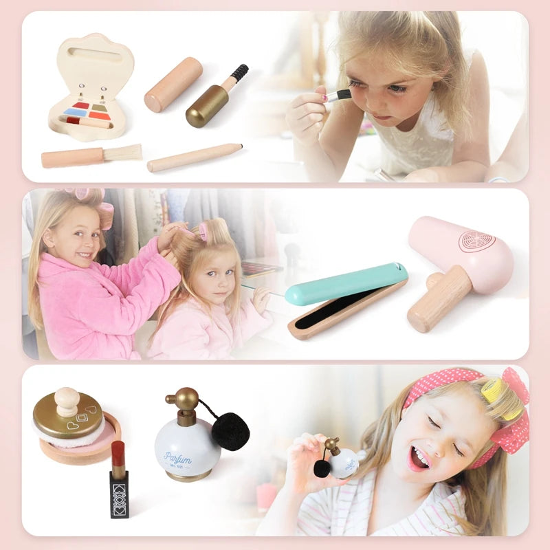 Simulation Cosmetics Set Kids Play House Toys Simulation Make up Lipstick Nail Paint Educational Toys Pretend Makeup Girls Game