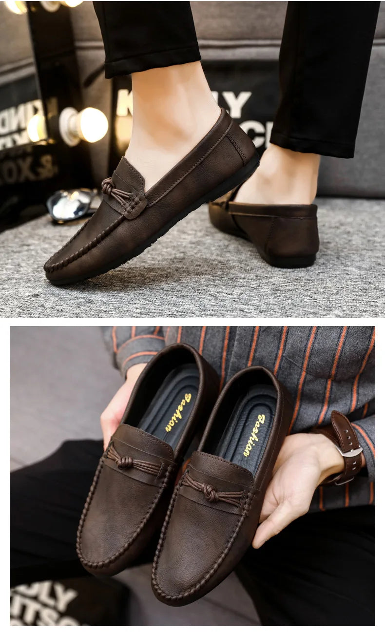 Men's Shoes 2025 Mens Moccasins Comfortable Slip-on Driving Shoes Fashion Men Casual Shoes Summer Versatile Zapatos Para Hombres