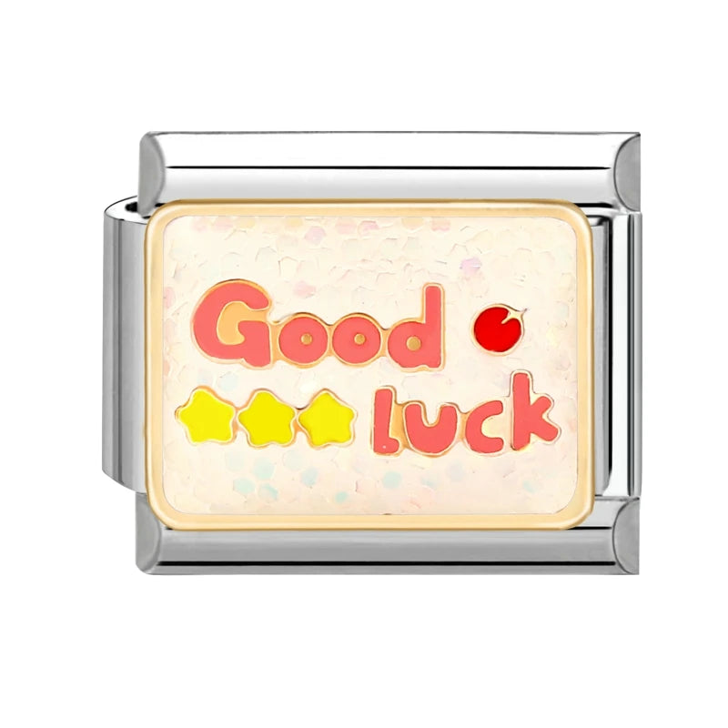 Y2K Charm Cherry Blessings Skirt Balloon Italian Charm Links Fit 9mm Bracelet Stainless Steel DIY Jewelry Making Birthday Gift