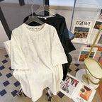 Embroidered Holes Short Sleeve T-Shirt Women Summer New Top