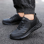 Men's Shoes Summer Men Sneakers Comfortable Classic Casual Flat Shoes Outdoor Walking Sport Black Shoe Man PU Leather Masculino